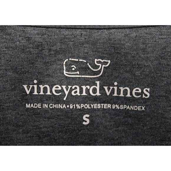 Vineyard Vines Men's 1/4 Zip Performance Embroidered Logo Black/Gray Sz S - Picture 7 of 7